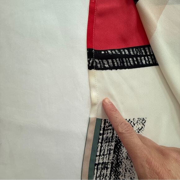 Aritzia Babaton Jessie Abstract Print Midi Dress Short Sleeve Size Small - Picture 7 of 11